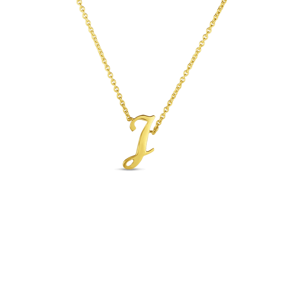 Real gold j on sale necklace